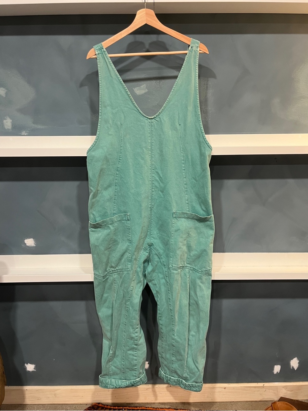 We The Free Mint Green Utility Romper